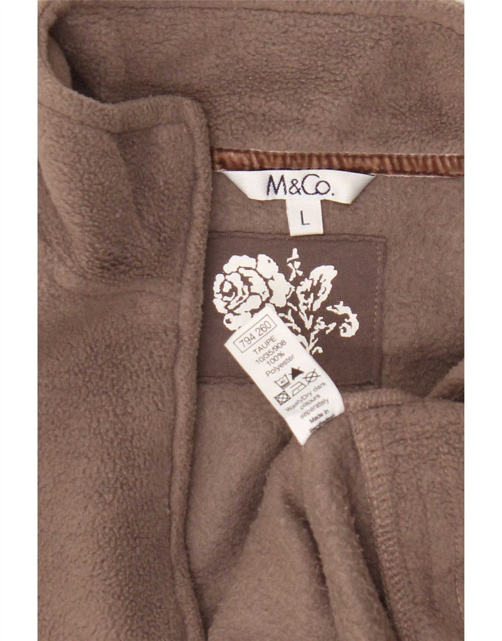 M&Co Γυναικείο Fleece Gilet UK 16 Large Brown Πολυεστέρας