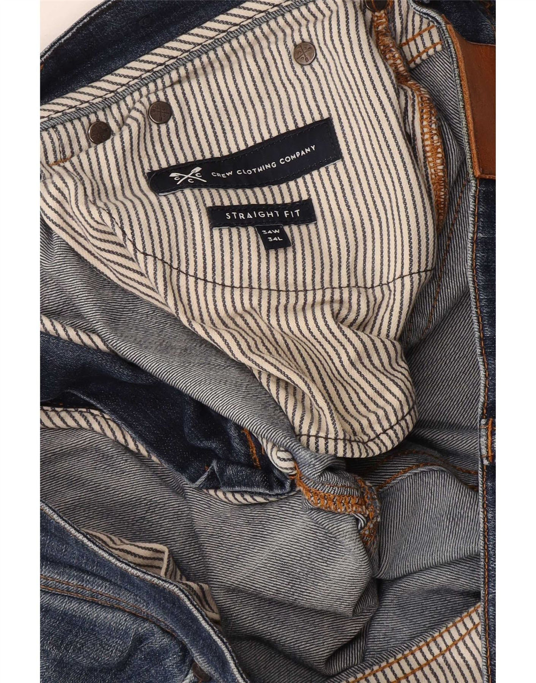 Crew Clothing Ανδρικά τζιν ίσια W34 L34 Μπλε