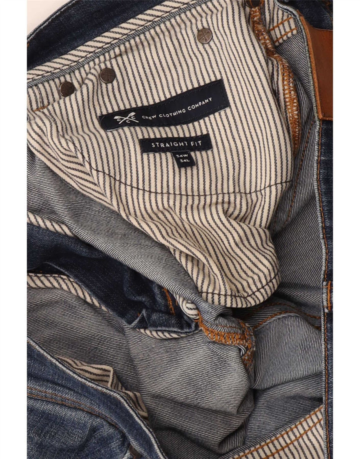Crew Clothing Ανδρικά τζιν ίσια W34 L34 Μπλε