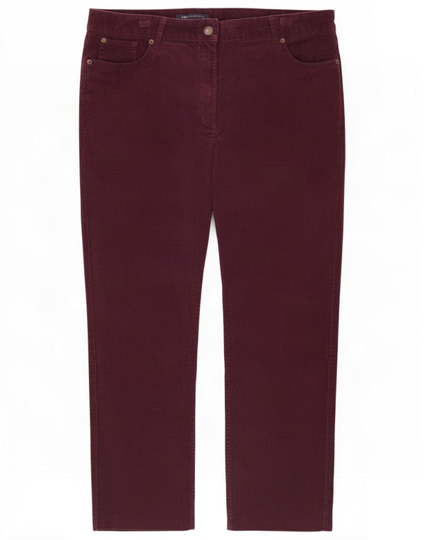 Marks & Spencer Γυναικεία κοτλέ παντελόνια UK 16 Large W36 L25 Maroon