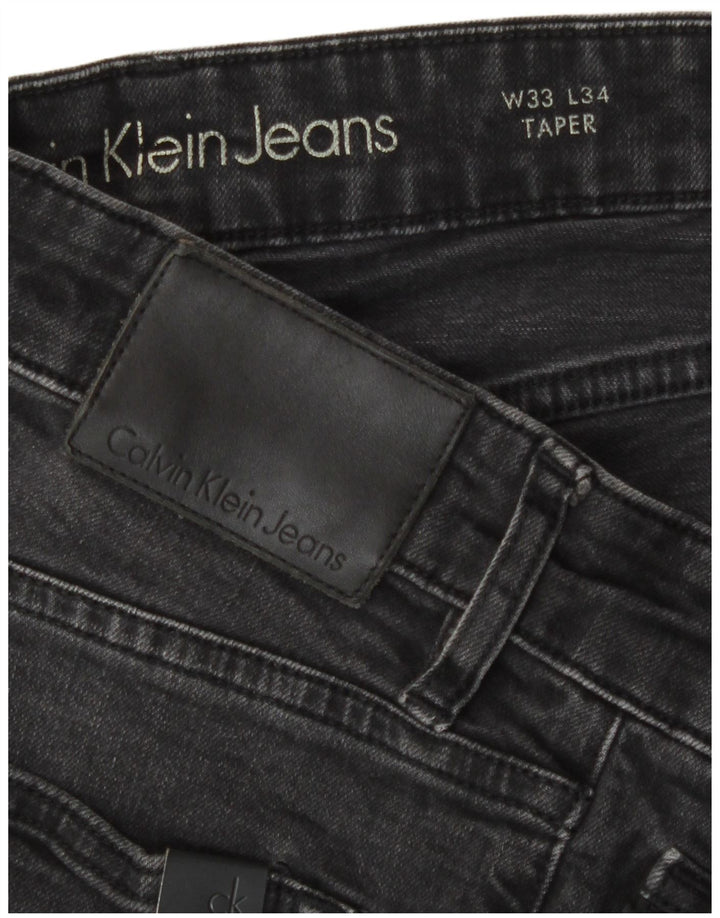 Ανδρικό τζιν κωνικό Calvin Klein W33 L29 Γκρι βαμβακερό