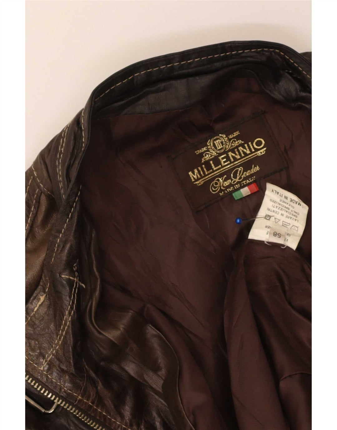 Vintage Ανδρικό Δερμάτινο Μπουφάν UK 40 Large Brown Δερμάτινο