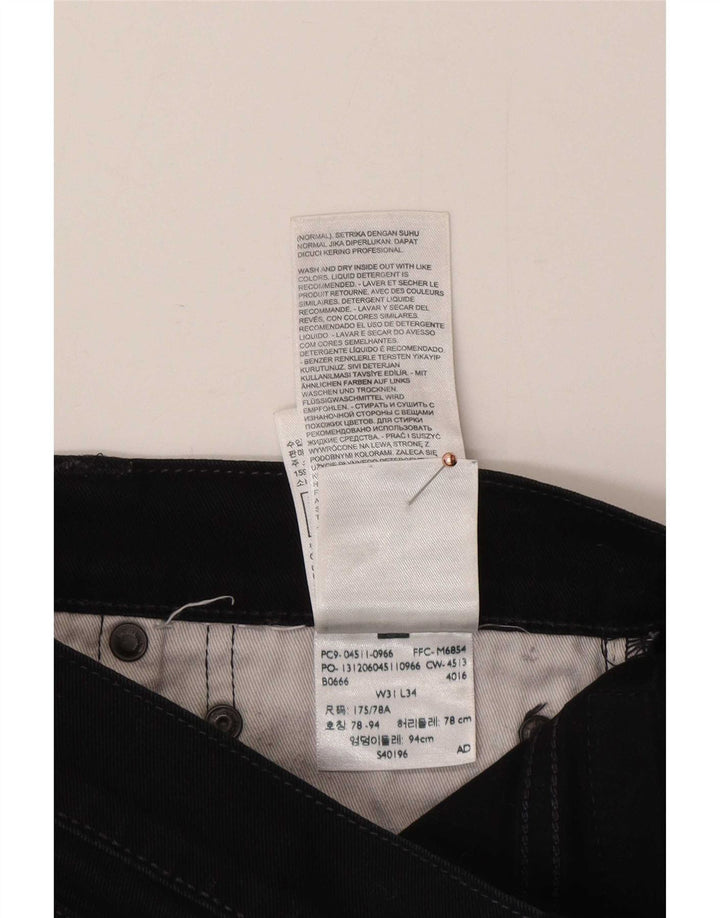 Ανδρικό τζιν Levi's Cropped Straight W31 L25 μαύρο βαμβακερό