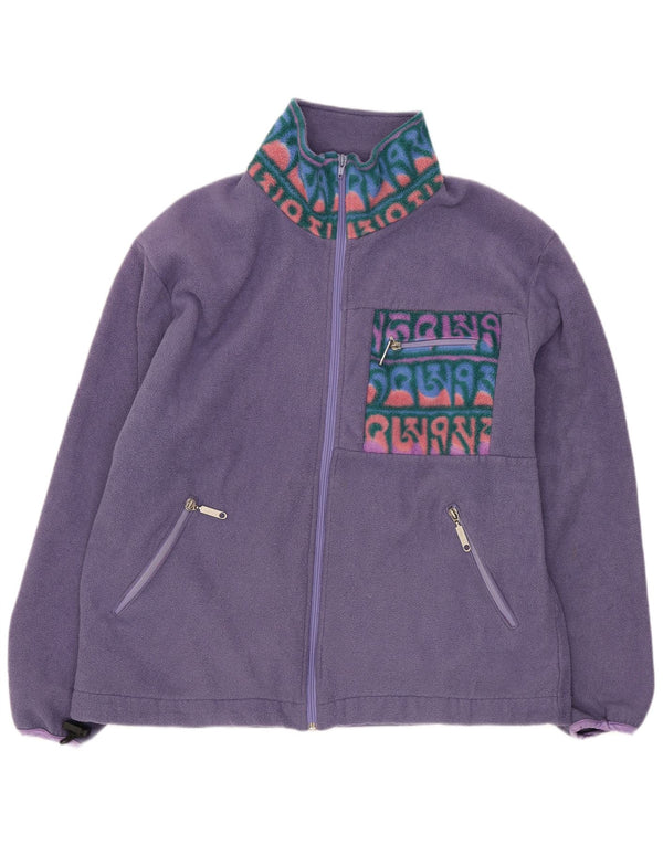 SALEWA Γυναικείο Fleece Jacket UK 14 Medium Purple Geometric Sports