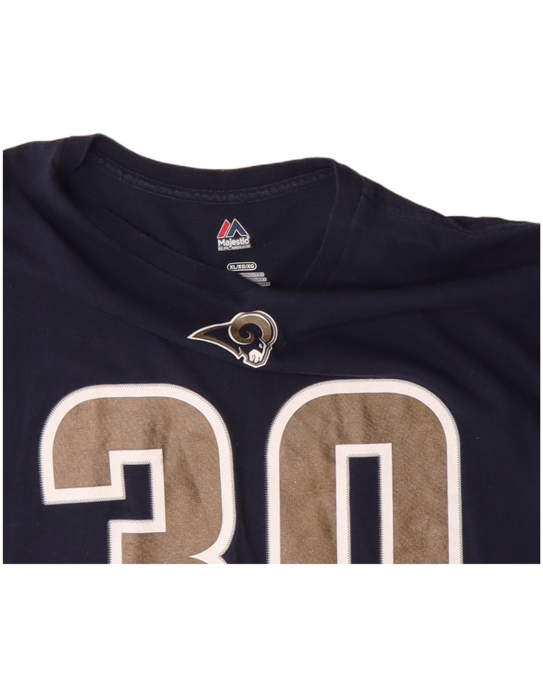 Γραφικό T-Shirt ανδρικό MAJESTIC Todd Gurley II Top XL Navy Blue Cotton