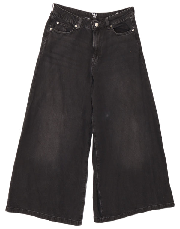 Marks & Spencer Γυναικεία φαρδιά τζιν UK 14 Large W32 L27 Μαύρο βαμβακερό