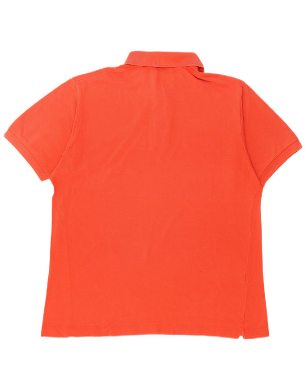 LACOSTE Mens Polo Shirt Size 4 Medium Red Cotton