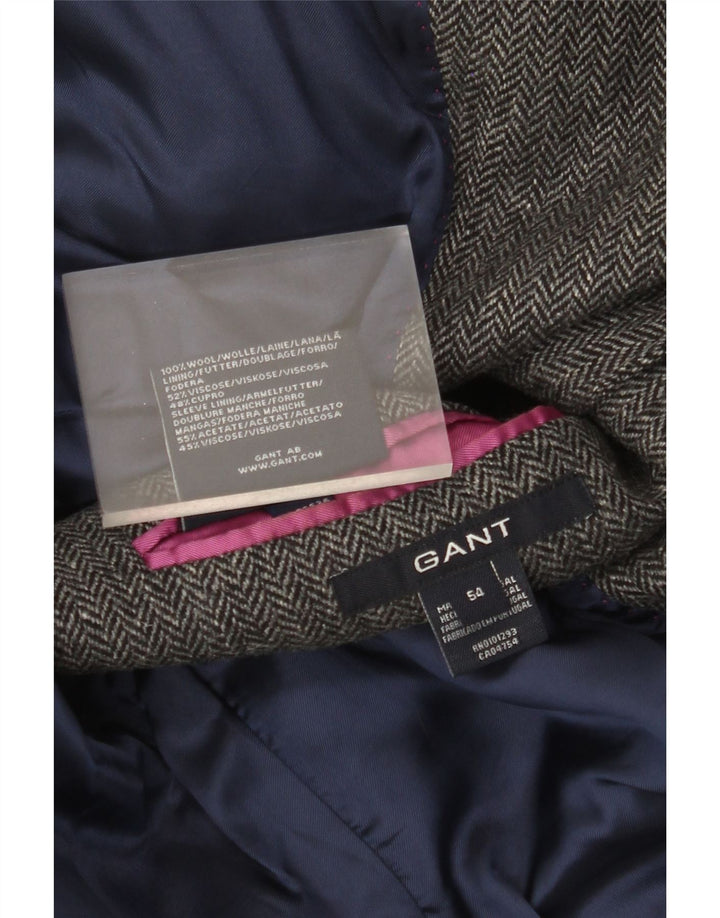 Ανδρικό μπουφάν Gant 2 Button Blazer IT 54 2XL Γκρι μαλλί ψαροκόκαλο