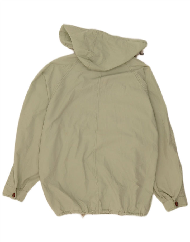 Vintage Ανδρικό Bomber Jacket με κουκούλα UK 42 XL Πράσινο Πολυεστέρα