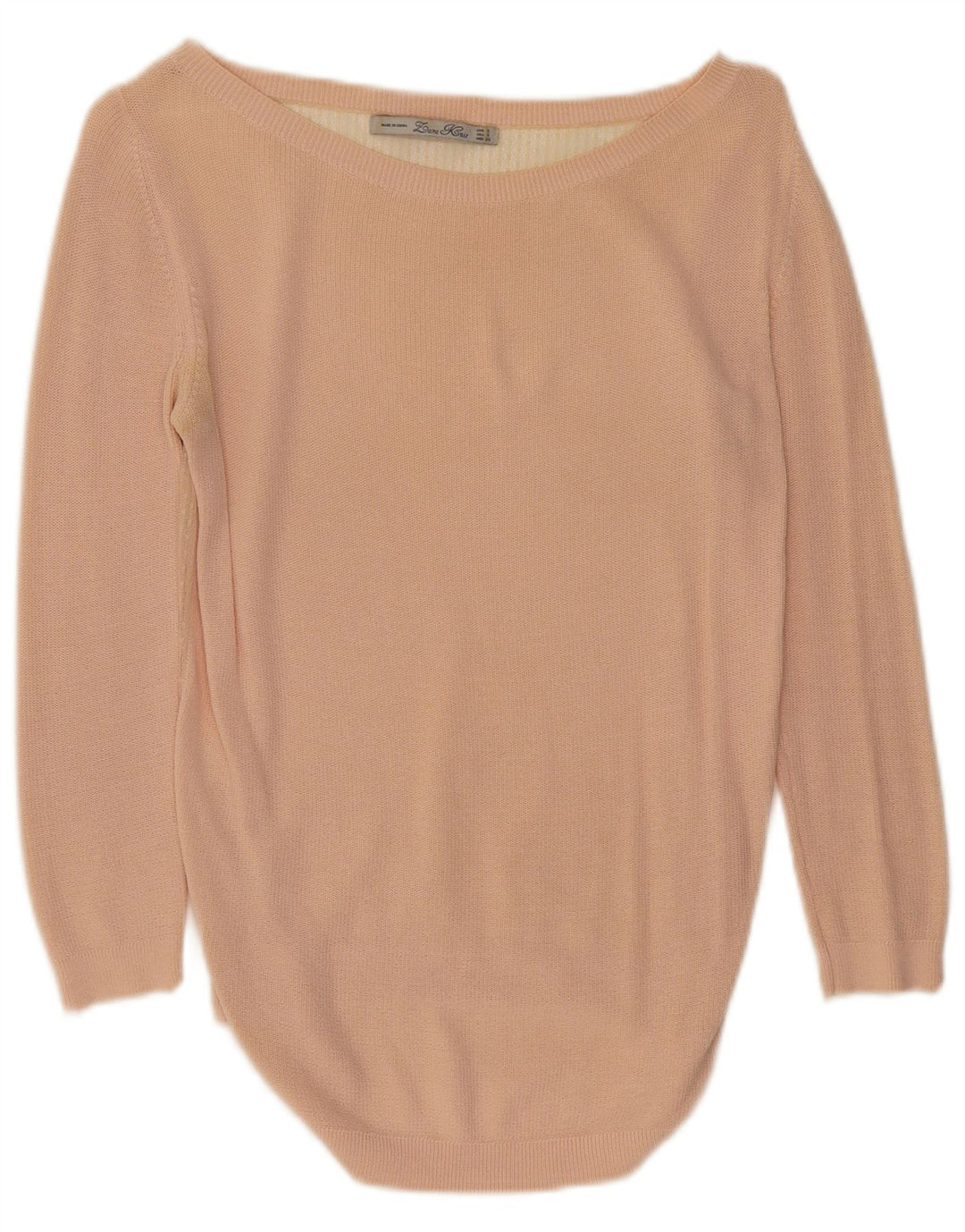 ZARA Γυναικείο πουλόβερ με λαιμόκαυστο UK 10 Small Pink