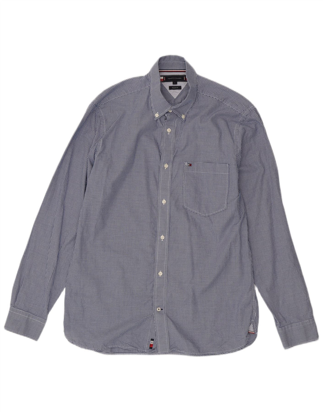 Ανδρικό πουκάμισο Tommy Hilfiger Large Blue Gingham Cotton