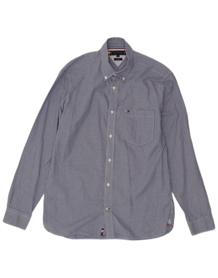Ανδρικό πουκάμισο Tommy Hilfiger Large Blue Gingham Cotton