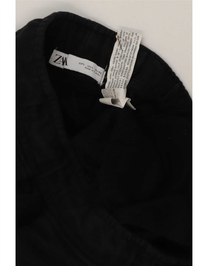 Ανδρική αθλητική φόρμα Zara Παντελόνι μεγάλο μαύρο βαμβακερό