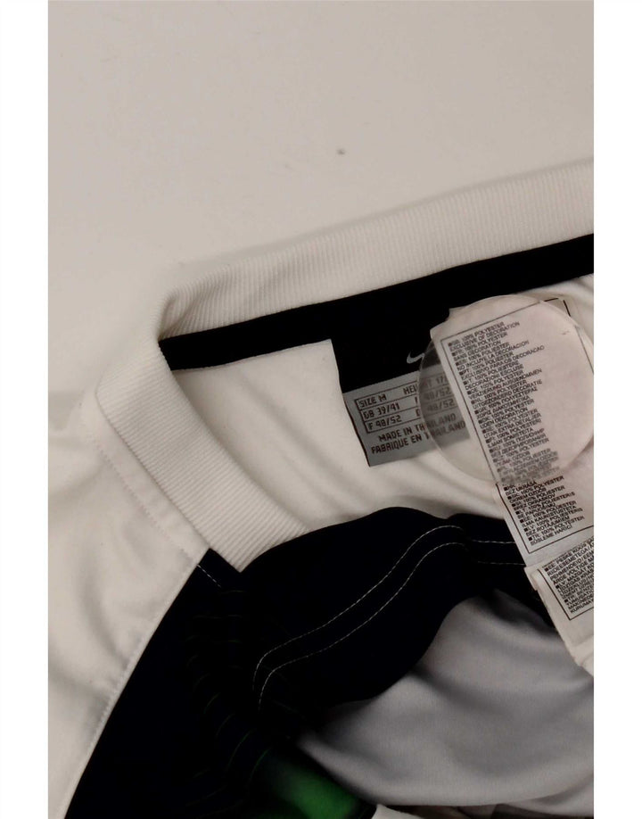 Ανδρικό γραφικό μπλουζάκι Nike Top UK 39/40 μεσαίο λευκό έγχρωμο πολυεστέρας