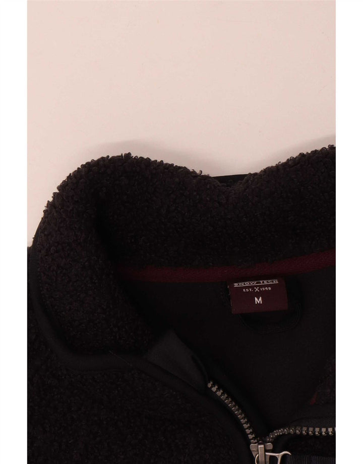Vintage Γυναικείο Fleece Jacket UK 14 Medium Navy Blue