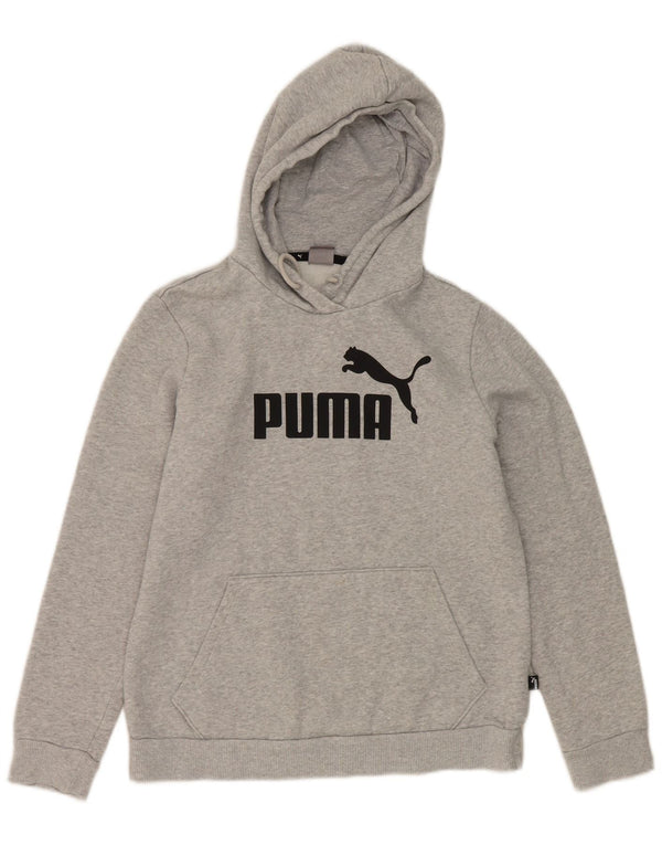 Puma Γυναικείο Γραφικό Φούτερ UK 12 Βαμβακερό μεσαίο γκρι