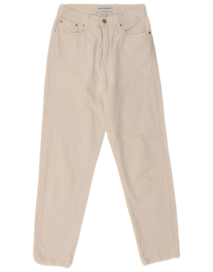 Calvin Klein Γυναικείο τζιν κωνικό W26 L26 Λευκό