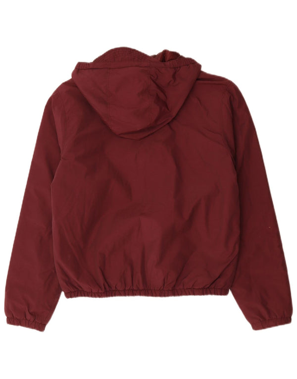 Lyle & Scott Boys Hooded Bomber Jacket 14-15 Years Burgundy Cotton
