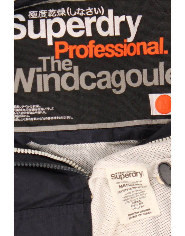 Γυναικείο Superdry The Windcagoule Hooded Anorak Jacket UK 14 Medium Navy Blue