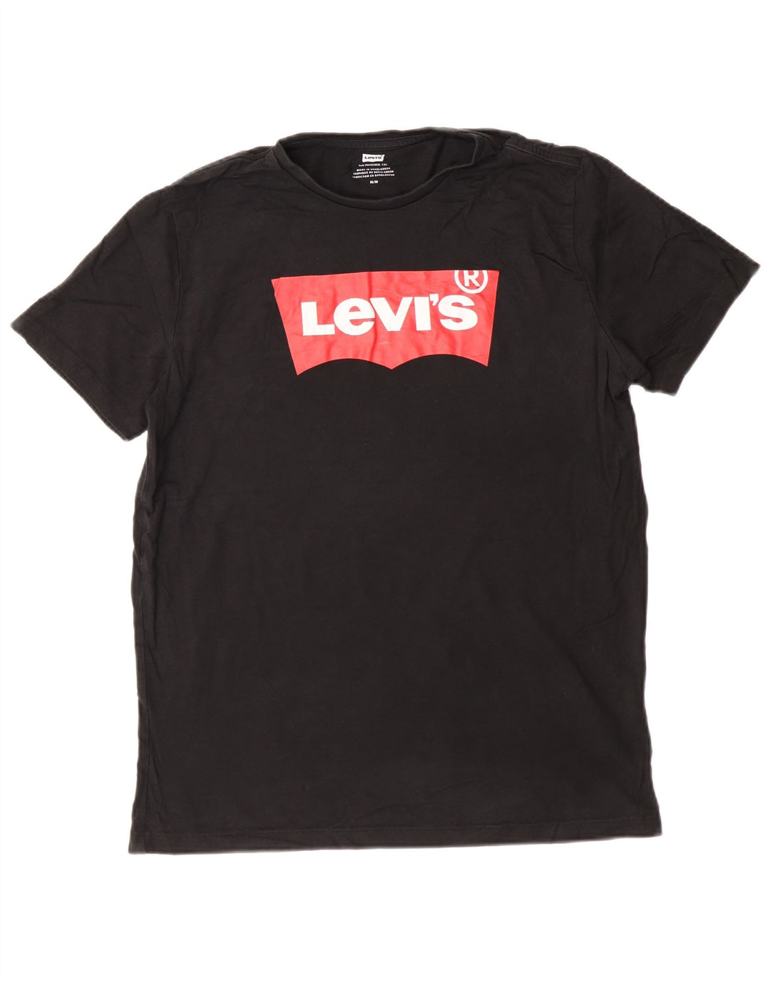 Ανδρικό γραφικό T-Shirt Levi's Top Μεσαίο μαύρο βαμβακερό