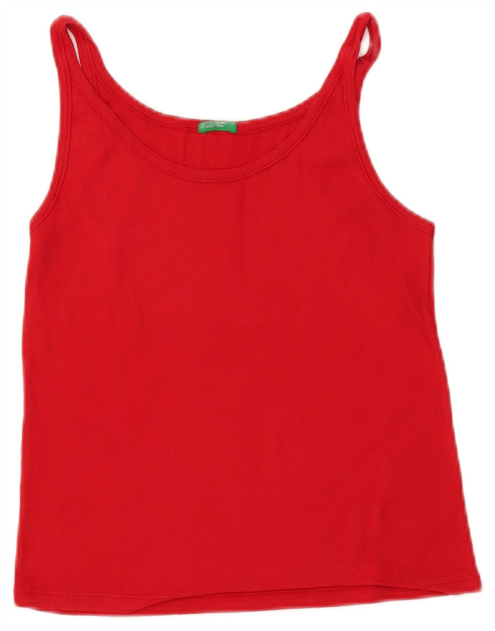 BENETTON Γυναικείο Cami Top UK 12 μεσαίο κόκκινο βαμβακερό