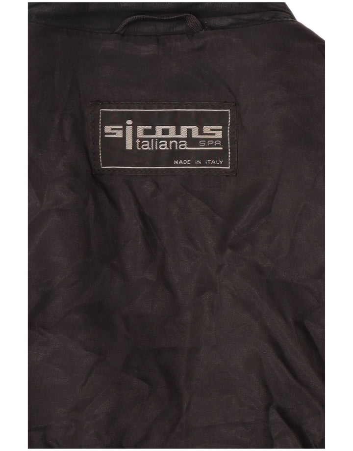 Vintage Γυναικείο Crop Suede Jacket UK 14 Medium Black