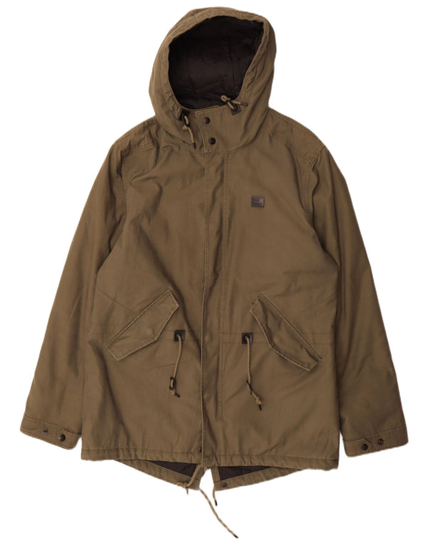 Vintage Industries Ανδρικό μπουφάν Parka με κουκούλα UK 44 2XL Χακί Πολυεστέρας