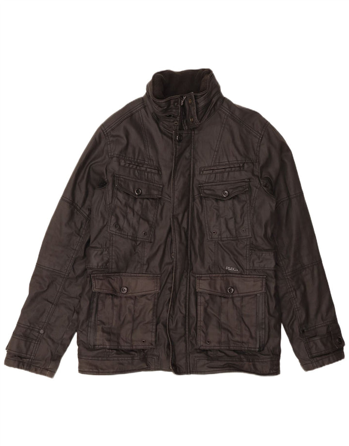 PULL & BEAR Ανδρικό Utility Μπουφάν UK 42 XL Μαύρο