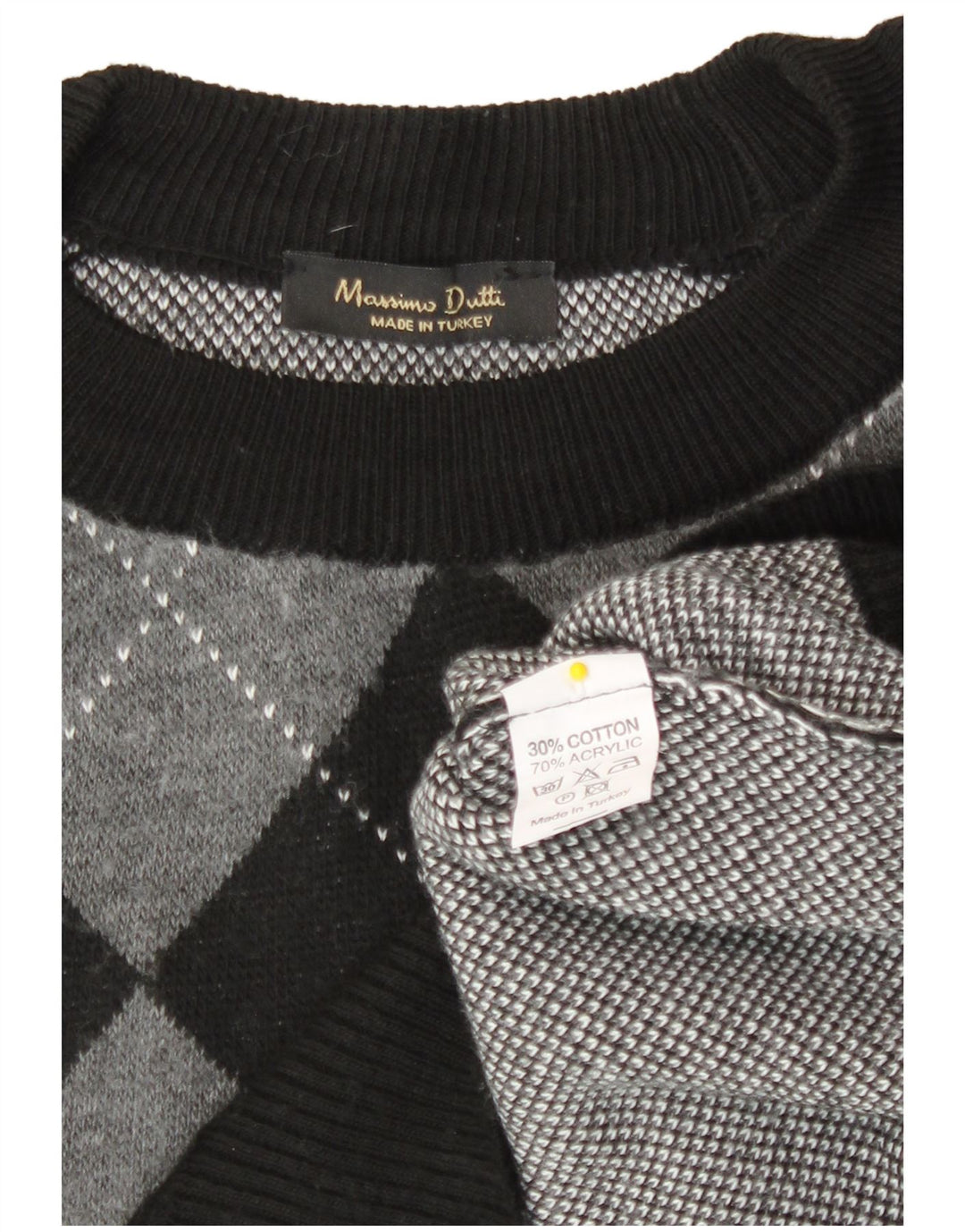 Massimo Dutti Γυναικείο πουλόβερ Crop Crew Neck Jumper UK 10 Small Black