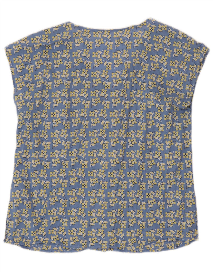 White Stuff Γυναικεία κοντομάνικη μπλούζα Top UK 12 Medium Blue Floral