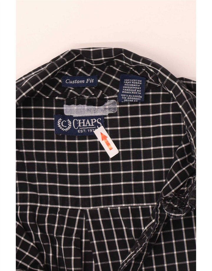 Ανδρικό πουκάμισο Chaps Custom Fit 2XL Μαύρο βαμβακερό