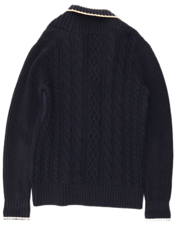 Musto Γυναικεία Ζακέτα UK 10 Small Navy Blue Cotton