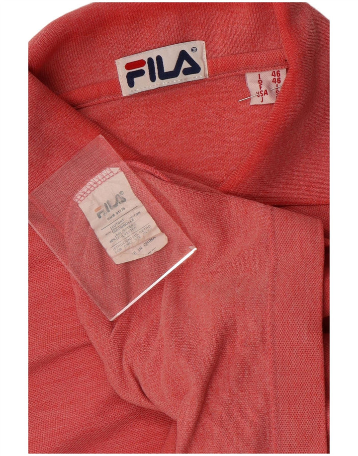 Fila Ανδρικό Πόλο Μπλουζάκι IT 46 Μικρό κόκκινο βαμβακερό