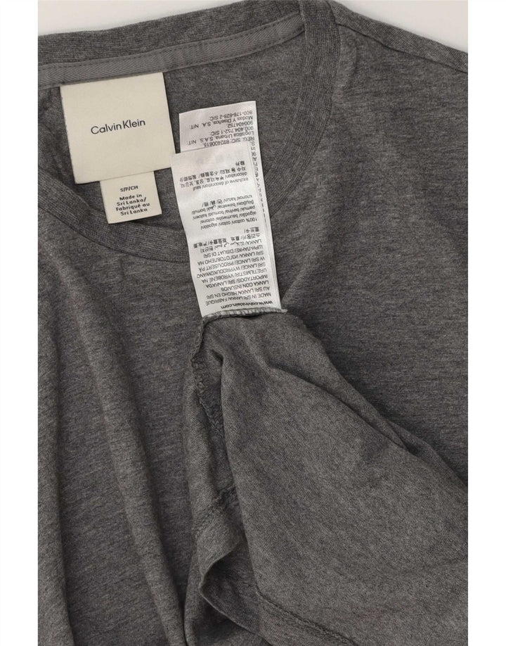 Calvin Klein Ανδρικό T-Shirt Top Μικρό Γκρι Βαμβακερό