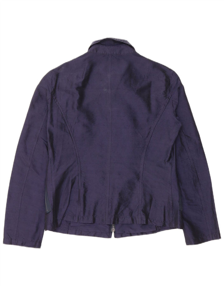Alberto Biani Γυναικείο Bomber Jacket IT 46 Large Navy Blue Silk