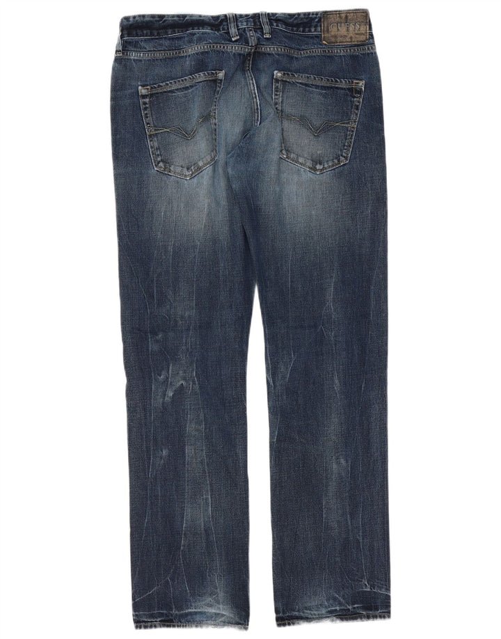 Ανδρικό τζιν ίσιο Guess W34 L34 Μπλε βαμβακερό