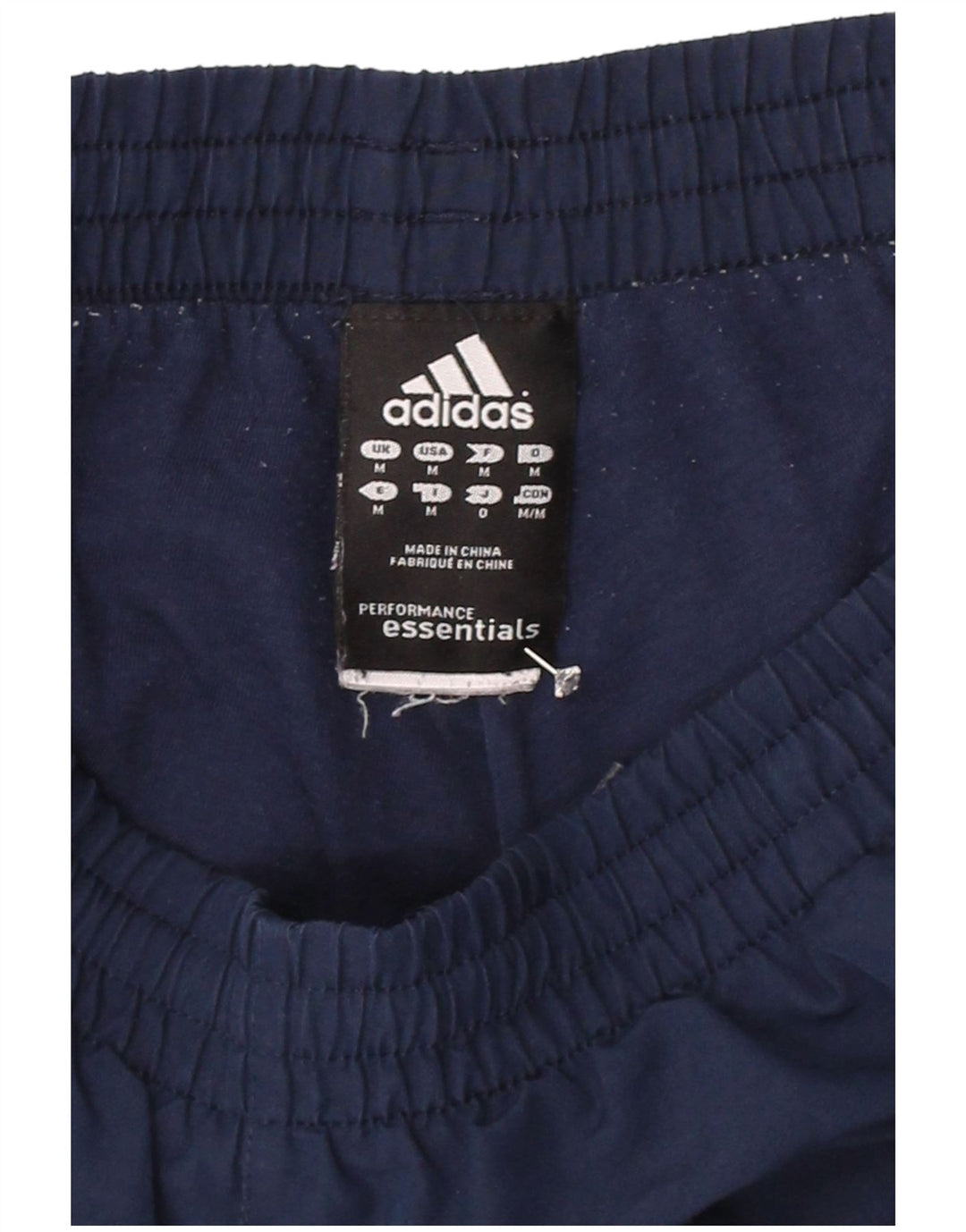 ADIDAS Mens Tracksuit Trousers Medium  Navy Blue Polyester