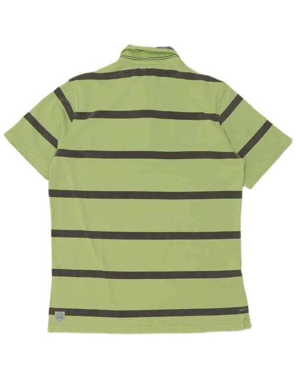 Murphy & Nye Mens Polo Shirt XL Green Striped Cotton