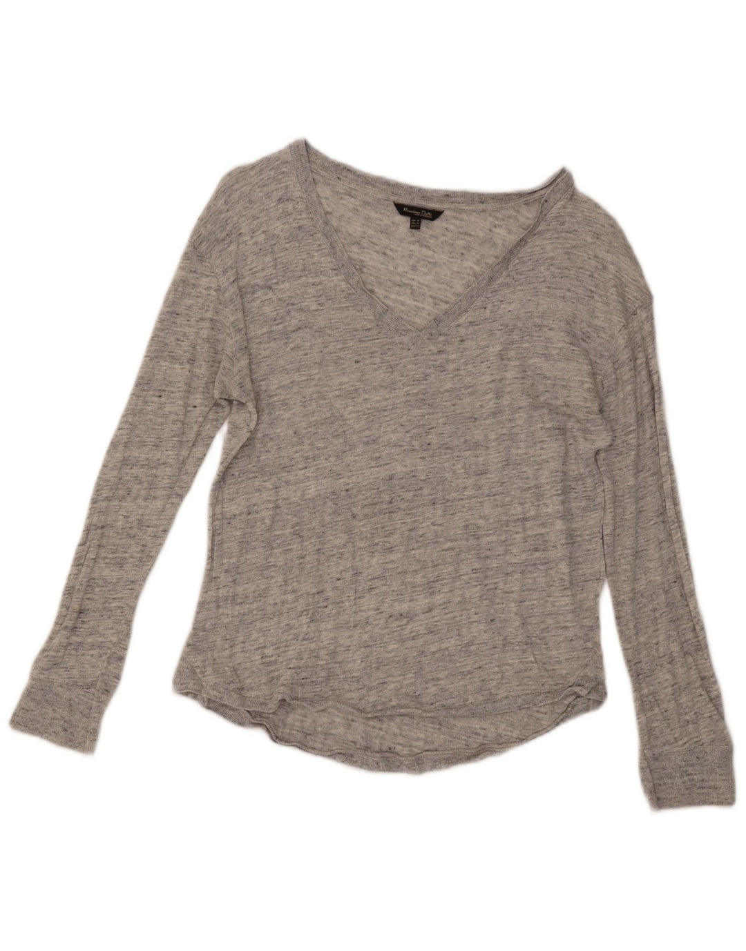 Massimo Dutti Γυναικείο μακρυμάνικο τοπ UK 12 Medium Grey Flecked