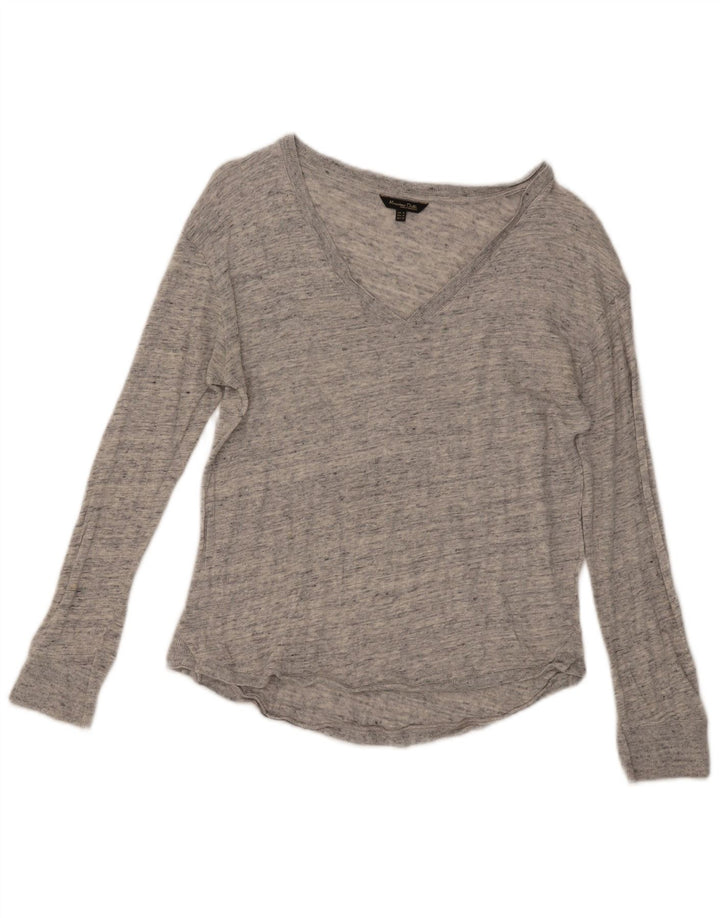 Massimo Dutti Γυναικείο μακρυμάνικο τοπ UK 12 Medium Grey Flecked