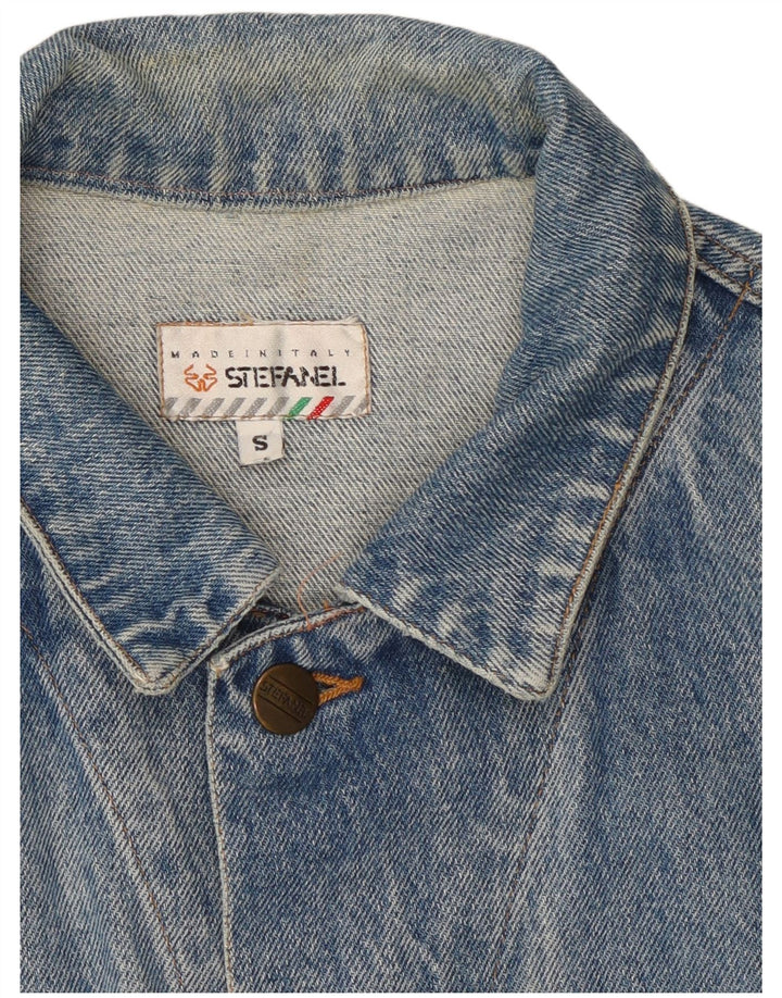 Stefanel Ανδρικό Τζιν Μπουφάν UK 36 Small Blue