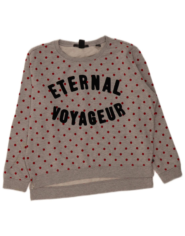 SCOTCH & SODA Γυναικείο φούτερ μεγάλου μεγέθους Jumper US 1 XS Grey Polka Dot