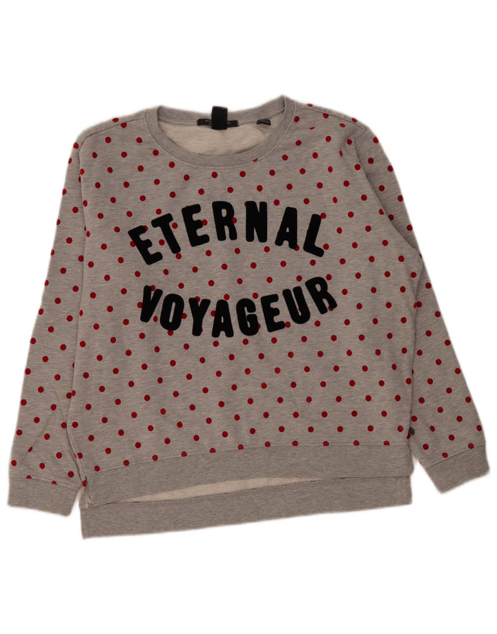 SCOTCH & SODA Γυναικείο φούτερ μεγάλου μεγέθους Jumper US 1 XS Grey Polka Dot