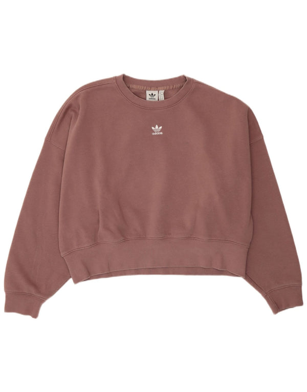 Γυναικείο φούτερ Adidas Oversized Jumper UK 12 μεσαίο μωβ βαμβακερό
