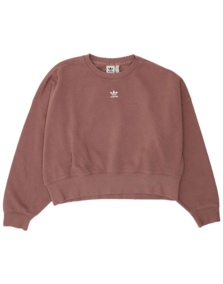Γυναικείο φούτερ Adidas Oversized Jumper UK 12 μεσαίο μωβ βαμβακερό