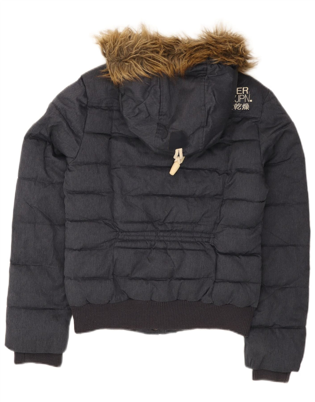 Γυναικείο μπουφάν με κουκούλα Superdry UK 10 Small Grey Polyester