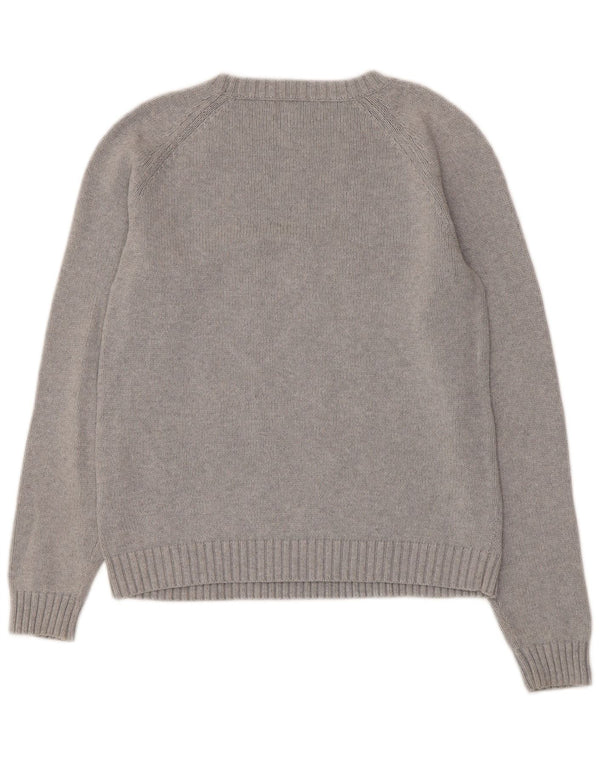 Lands End Womens Drifter Boat Neck Jumper πουλόβερ UK 10/12 Medium Grey