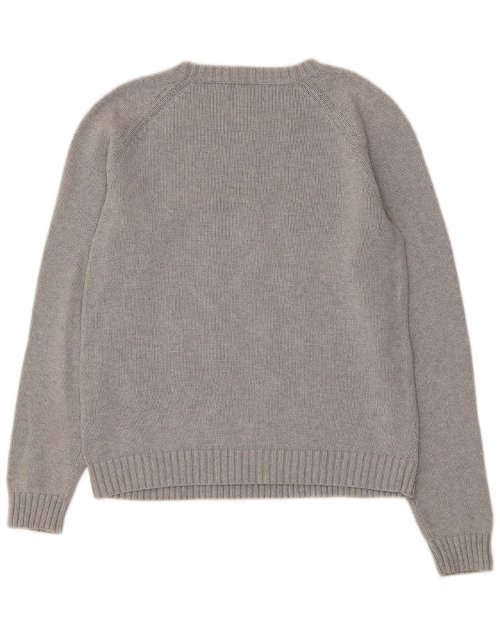 Lands End Womens Drifter Boat Neck Jumper πουλόβερ UK 10/12 Medium Grey