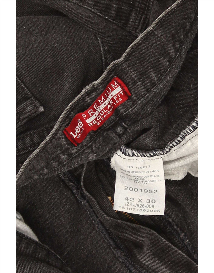 Ανδρικό τζιν Lee Regular Fit ίσιο W42 L30 μαύρο βαμβακερό