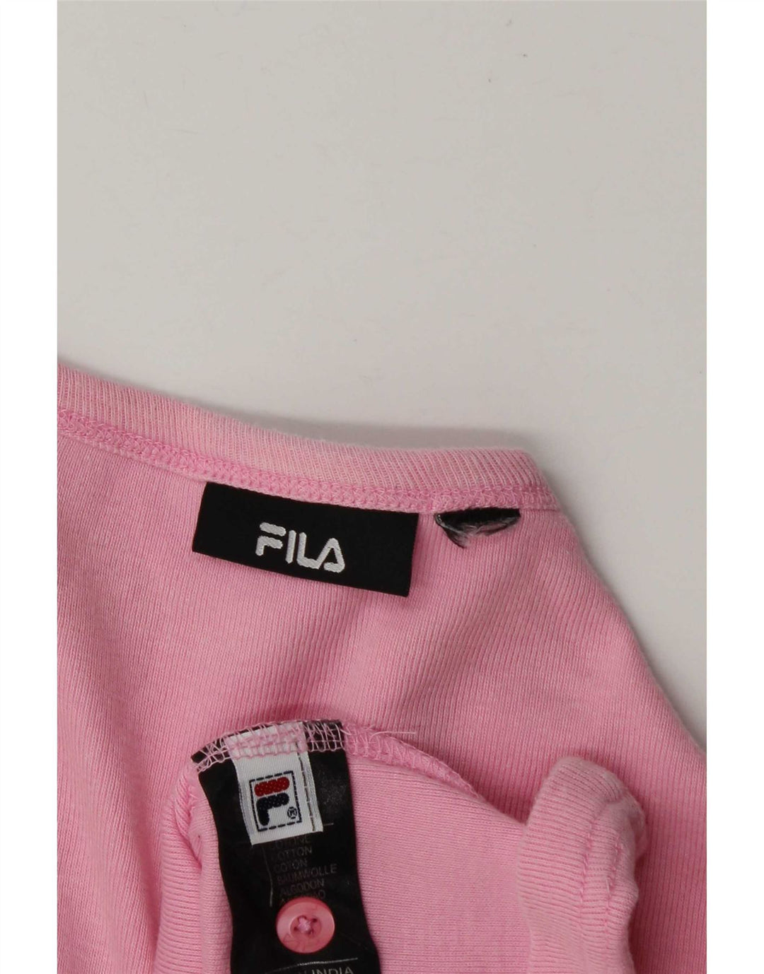 Fila Γυναικείο T-Shirt Top UK 14 Medium Pink Βαμβακερό